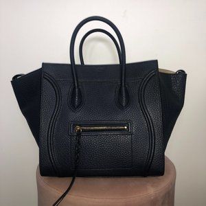 Celine medium phantom navy blue bull calf